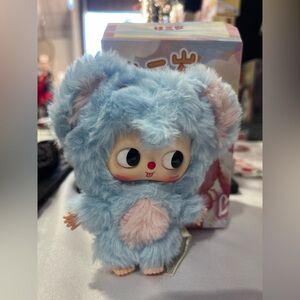 Authentic Baby three  DeLovely series blue elephant. Plush Cute Fuzzy Outfit